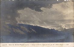 CPA Fantaisie Salon de 1910 Nuage en deroute Effet du soir Didier Pouget