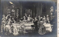 CPA Fantaisie Salon de 1908 Le toast du marie Brunery