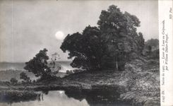 CPA Fantaisie Salon de 1907 Lever de lune au crepuscule William Didier Pouget