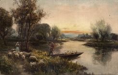 CPA Fantaisie Scene bucolique