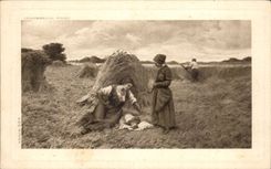 CPA Fantaisie Scene bucolique Paysans