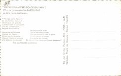 CPA Tarn with the foot of Castelbouc seen of the road of the throats