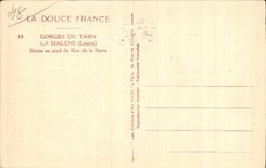 CPA Falls of the Tarn Malene Situee with the foot of the rock of the Bar