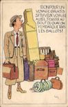 CPA Fantaisie Bon pour un voyage gratis 