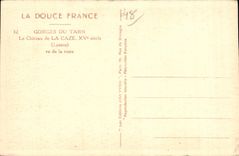 CPA Falls of the Tarn Castle of Caze seen of the road