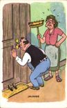 Humour - Illustration - Jalousie - CPA 
