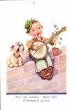 imaginacion - nino - para cantar - perro - el perro - serenata del banjo de las bobinas - CPA