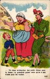 Humour - Illustration - Va donc me chercher des petits choux - CPA 