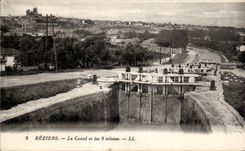 Beziers it Canal and 9 locks - CPA