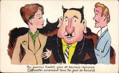 Humour - Illustration - Gros et Heureux - CPA 