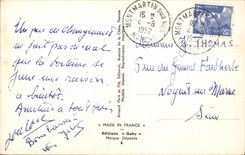 Humour - Illustration - Pigeon Vole - plage - bain - beach - CPA 