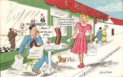 Humour - Illustration - Je ne suis pas trop en retard - CPA 