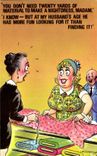 Humour - Illustration - You don't need 20 yards of material for a nightdress - CPA 