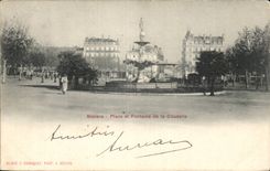 CPA Beziers Places and fountain of the citadel