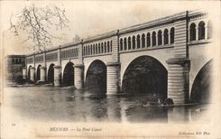 CPA Beziers the bridge Canal