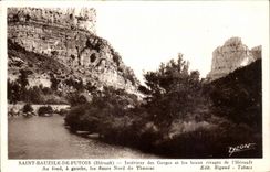 CPA Saint Bauzile de Putois Interior of the throats and the beautiful shores of Herault At the bottom sides northern of Thaurac