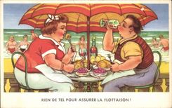 CPA Fantaisie Rien de tel pour assurer la flotaison 