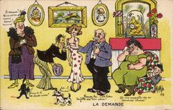 CPA Fantaisie La demande 