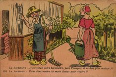 CPA Fantaisie La jardiniere 