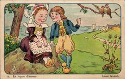 Ninos - ilustracion - la leccion del amor - CPA