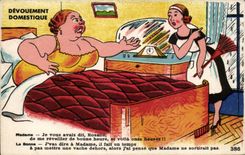 Humour - Illustration - Devouement Domestique - CPA 