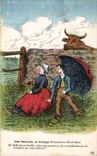 Humour - Illustration - Une demande en mariage Vache - CPA 
