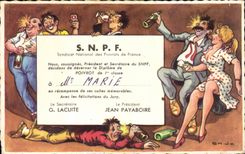 CPA Fantaisie Humour SNPF Poivrots de France Lacuite Payaboire