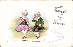 Fantasia - ninos - ilustracion - ninos nobles - CPA