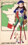 French Provinces - Gascogne Bearn - Illustration - to knit - Publicity