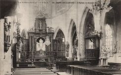 Pont de l'Arche - the Church it Great Nave - CPA