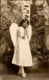 Fantasia - ninos - muchacha - angel del as de la muchacha - CPA