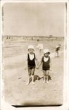 Real photo Fantasy - Children - children At the beach holding hands - CPA