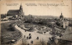 Bonsecours - the Church and the Monument of Jeanne d' Arc - CPA