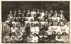 Fantasia verdadera de la foto - ninos - muchacha - muchachas en cuadro de la escuela - CPA