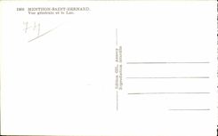 Menthon - Saint Bernard - View and the Lake - CPA