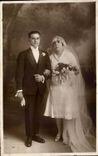 CARTE PHOTO Fantaisie - Couple - marriage - CPA 