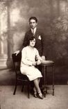 CARTE PHOTO Fantaisie - Couple - portrait - CPA 