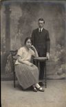 CARTE PHOTO Fantaisie - Couple - portrait - CPA 