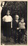 CARTE PHOTO Fantaisie - Couple - proud family - CPA 
