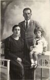 CARTE PHOTO Fantaisie - Couple - proud family - CPA 