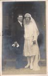 CARTE PHOTO Fantaisie - Couple - marriage - weeding - bride - groom - CPA 