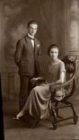 CARTE PHOTO Fantaisie - Couple in elegant setting - CPA 