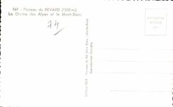 CPSM Plate of Revard the alpine range and Mont Blanc
