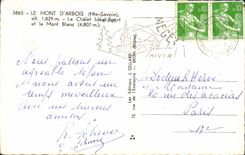 CPSM the Mount of Arbois Le ideal country cottage sport and the Mount Blanc