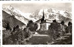 CPSM Saint Nicolas of Veroce the church the dome of Miage the needle of Bionnassay
