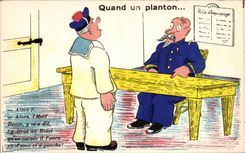 CPA Militaria Illustrator When a orderly Humor