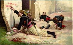 Batallon pasado Zouaves de CPA Militaria Le Illustrator segun Julio Monge