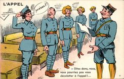 CPA Illustrator Militaria Humor the call