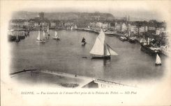 Opinion de CPA Dieppe antes del puerto tomado del acantilado de Pollet