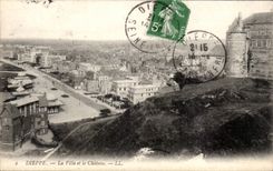 CPA Dieppe la ciudad y el castillo